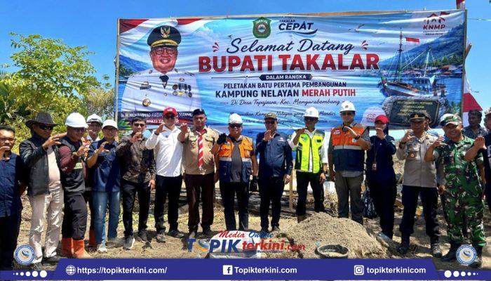Bupati Daeng Manye Letakkan Batu Pertama Pembangunan Empat Kampung Nelayan Merah Putih