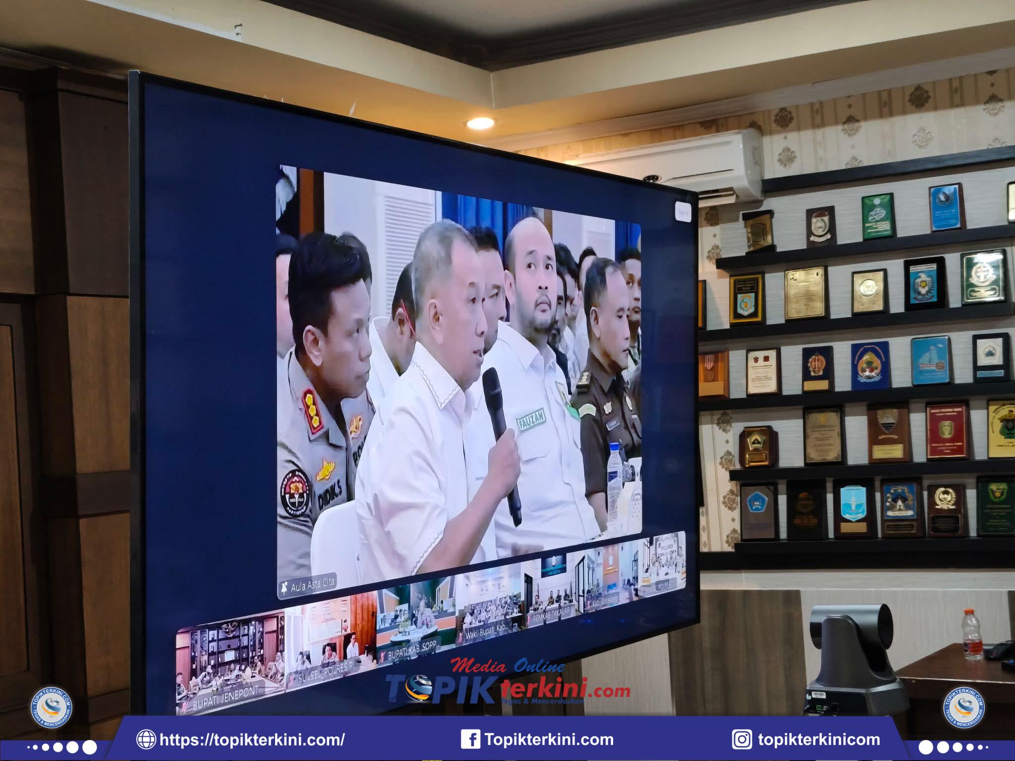 Bupati Jeneponto Ikuti Zoom Meeting Pemantauan BBM Subsidi