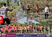 20 Hektare Savana TN Rawa Aopa Watumohai Terbakar, TNI-Polri dan Manggala Agni Bergerak Padamkan Api