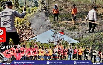 20 Hektare Savana TN Rawa Aopa Watumohai Terbakar, TNI-Polri dan Manggala Agni Bergerak Padamkan Api