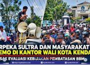 ARPEKA Sultra dan Masyarakat Demo di Kantor Wali Kota Kendari, Desak Evaluasi Kebijakan Pembatasan BBM