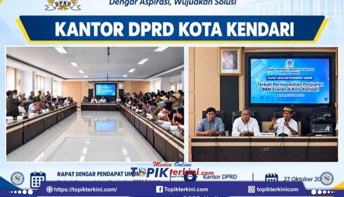 RDP Pengecer BBM di Kendari, DPRD Minta Pemkot Cari Solusi bagi Pelaku Usaha Kecil